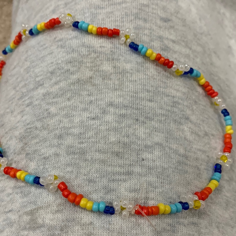 flower beaded choker